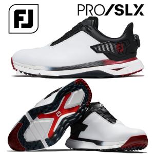 フットジョイ ゴルフシューズ FJ PRO/SLX BOA  FJ プロエスエルエックス ボア ホワイト/ブラック/レッド FootJoy 24FW 56909｜otakara-golf