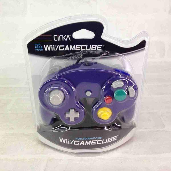 Cirka Wii/ゲームキューブ用 ワイヤードコントローラー パープル