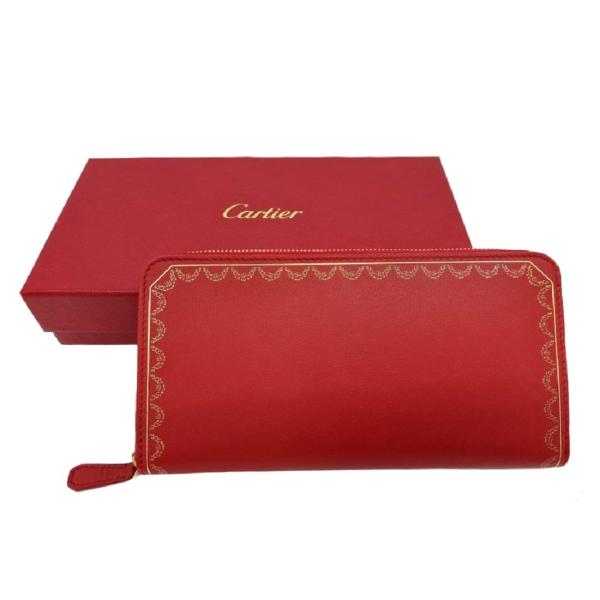 Cartier カルティエ「未使用品」L3001709 ガーランド ドゥ カルティエ レザー ラウン...