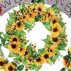 夏の装飾 ひまわり 玄関 壁掛け 飾り 造花 ...の詳細画像1