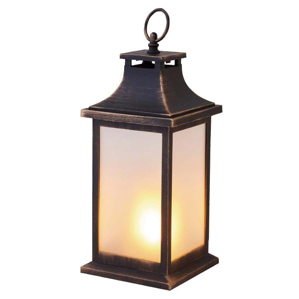 秋の装飾 ハロウィン 飾り 店舗・自宅兼用 イルミネファイヤーLEDランタン 大 ブラック 1個 幅...