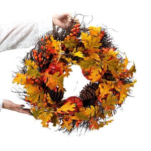 秋の装飾 紅葉 玄関 壁掛け 飾り 造花 店舗...の詳細画像1