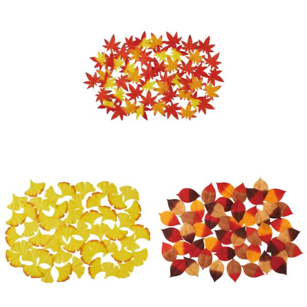 秋の装飾 紅葉 飾り 造花 店舗・自宅兼用 落ち葉セット 50枚 10×9cm