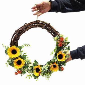夏の装飾 ひまわり 玄関 壁掛け 飾り 造花 ...の詳細画像2