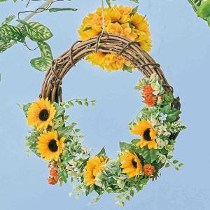夏の装飾 ひまわり 玄関 壁掛け 飾り 造花 ...の詳細画像3