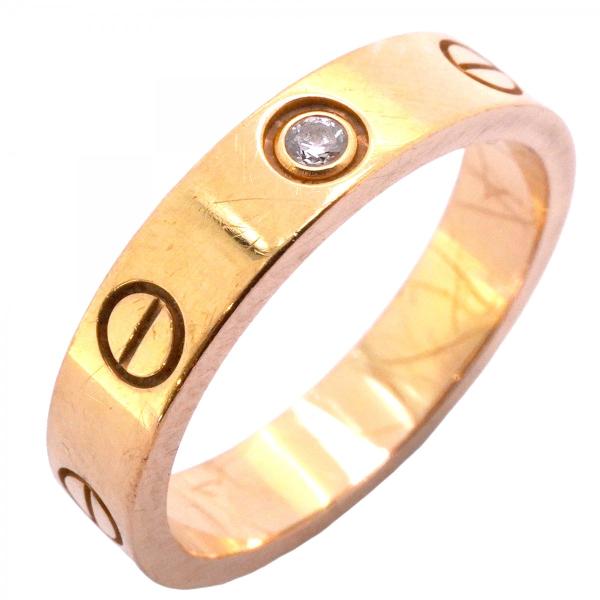 【5jmb0710】カルティエ リング ミニラブ 1PD K18PG ピンクゴールド ダイヤモンド ...