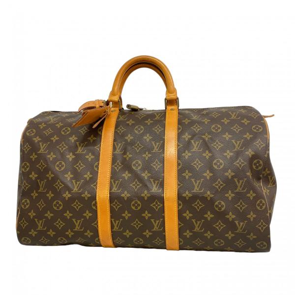 【5ob1327】ルイヴィトン ボストンバッグ モノグラム キーポル50 M41426 ブラウン【中...