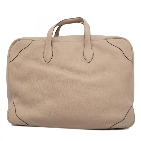 【5od4367】エルメス ボストンバッグ ヴィクトリア50 トリヨンクレマンス トレンチ シルバー...