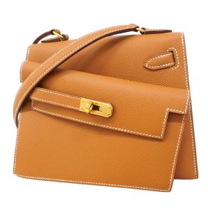 ★SALE 【6ea0050-g】エルメス ショルダーバッグ ケリー20無秩序 ヴォーエプソン ゴールド ゴールド金具 U刻印【中古】レディース