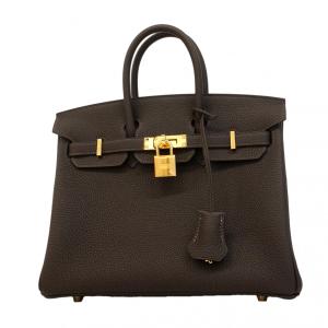 【6eb0860-g】エルメス ハンドバッグ バーキン25 トゴ ヴェールロデン ゴールド金具 G刻印【中古】レディース