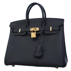 ★SALE 【6fa1797-g】エルメス ハンドバッグ バーキン25 トゴ ブラック ゴールド金具 G刻印【中古】レディース