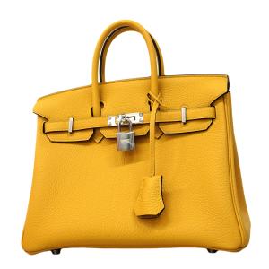★SALE 【6fb2953-g】エルメス ハンドバッグ バーキン25 トゴ パイユ シルバー金具 G刻印【中古】レディース