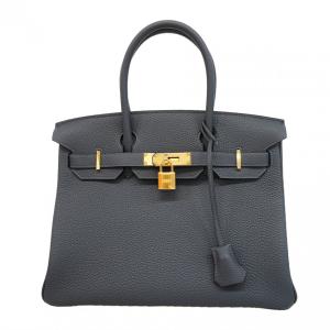 ★SALE 【6fc4405-g】エルメス ハンドバッグ バーキン30 トゴ グリミスティ ゴールド金具 G刻印【中古】レディース