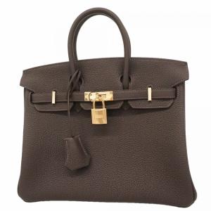 【6fd5989-g】エルメス ハンドバッグ バーキン25 トゴ べブラン ゴールド金具 G刻印【中古】レディース