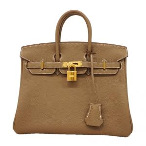 【6fd6207-g】エルメス ハンドバッグ バーキン25 トゴ エトゥ―プ ゴールド金具 G刻印【中古】レディース