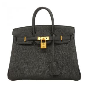 ★SALE 【6gc2913-g】エルメス ハンドバッグ バーキン25 トゴ ブラック ゴールド金具 K刻印【中古】レディース