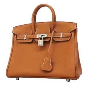★最終価格★SALE 【6hb1214-e】エルメス ハンドバッグ バーキン25 トゴ ゴールド シルバー金具 G刻印【中古】レディース