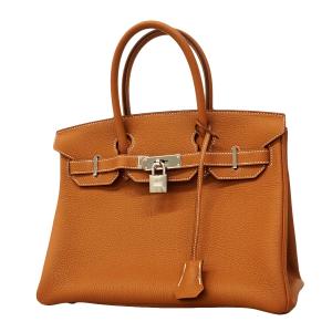 ★SALE 【6hc1523-g】エルメス ハンドバッグ バーキン30 トゴ ゴールド シルバー金具 K刻印【中古】レディース