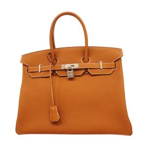 【6ib2054-g】エルメス ハンドバッグ バーキン35 トゴ ゴールド シルバー金具 G刻印【中古】レディース