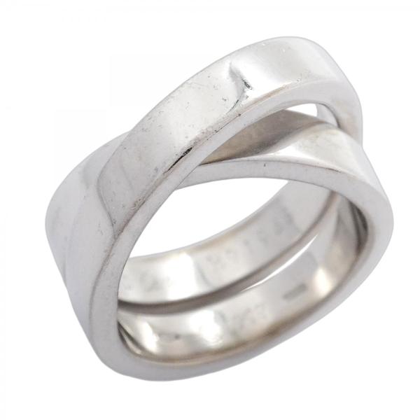 【5jmb0275】カルティエ リング エスプリドパリリング K18WG ホワイトゴールド ＃50【...