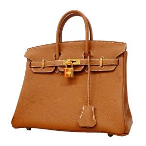 ★SALE 【6hb0078-g】エルメス ハンドバッグ バーキン25 トゴ ゴールド ゴールド金具 W刻印【中古】レディース