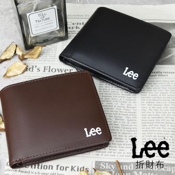 Lee リー 折財布 二つ折り財布 軽量 コンパクト 合皮 メンズ 紳士用  【送料無料】