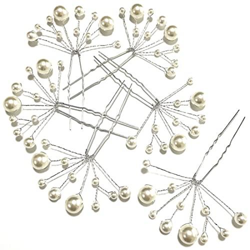 K&amp;R ヘアピン パール 結婚式 卒業式 入学式 髪飾り ヘッドドレス 和装 アレンジ (ワイヤー ...