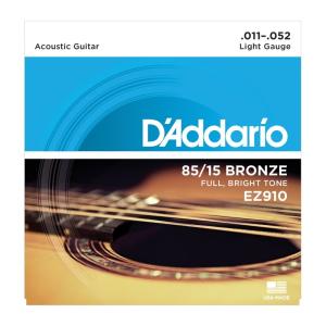 D'Addario ダダリオ アコースティックギター 弦 85/15 AMERICAN BRONZE EZ910 Light 011-052