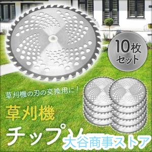 5の日お得対象 チップソー 刈払機 刃 40枚刃 40P 10枚セット 255mm 刈払い機 替刃 草刈機 替え刃 刃 カッター 手入れ 草 園芸 草刈り ガーデニング