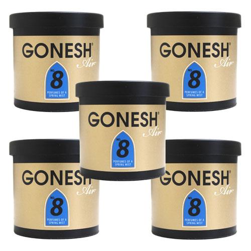 車 芳香剤 GONESH ガーネッシュ No8 5個組 置き型ゲル芳香剤 フレグランスジェル エアフ...
