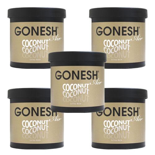 車 芳香剤 GONESH ガーネッシュ ココナッツ  5個組 置き型ゲル芳香剤 フレグランスジェル ...