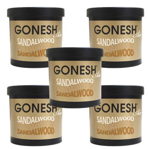車 芳香剤 GONESH ガーネッシュ サンダルウッド  5個組 置き型ゲル芳香剤 フレグランスジェ...