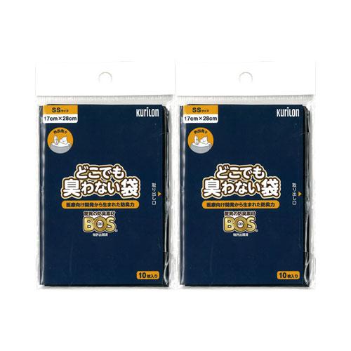 BOS どこでも匂わない袋SS 10枚×2個 防臭袋 携帯用 エチケットケース エチケット袋 汚物入...