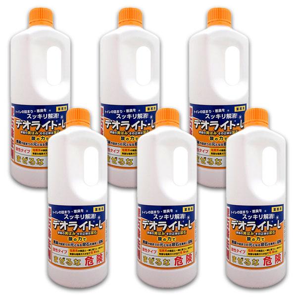 デオライトL 1kg 業務用 尿石除去剤 トイレ 詰まり 悪臭 和協産業 6個セット
