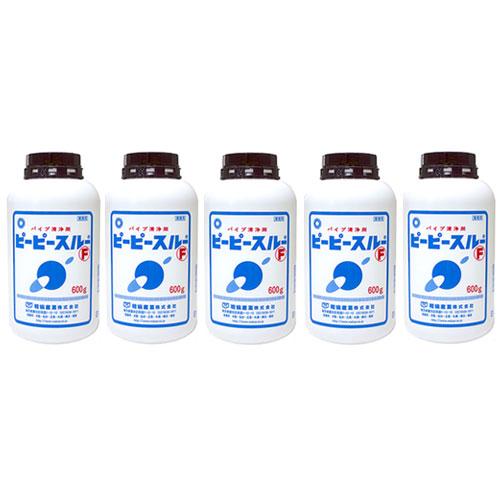 配管洗浄剤 ピーピースルーF 600g 5本組　パイプ洗浄剤 排水溝 掃除 業務用 つまり除去 和協...