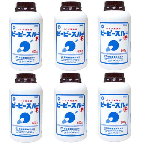 配管洗浄剤 ピーピースルーF 600g 6本組 パイプ洗浄剤 排水溝 掃除 業務用 つまり除去 和協...