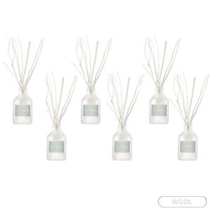 スティック 芳香剤 moumouリードディフューザー ウール 6個組 ルームフレグランス 日本製 部屋 玄関 リードフレグランス アロマディフューザー