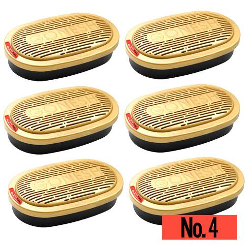 車 芳香剤 GONESH ガーネッシュ シート下 置き型 ビッグゲルMAX No4 6個 カーフレグ...