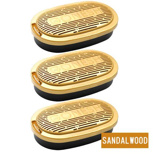 車 芳香剤 シート下置き型 GONESH ガーネッシュ 置き型 ビッグゲルMAX サンダルウッド 3...