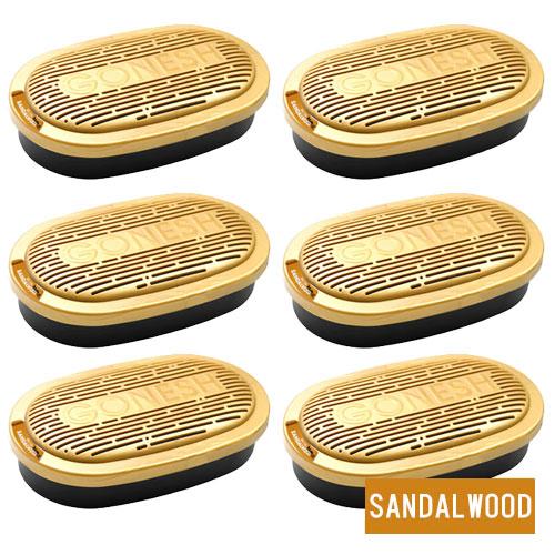 車 芳香剤 シート下置き型 GONESH ガーネッシュ 置き型 ビッグゲルMAX サンダルウッド 6...