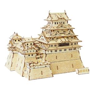 木製立体パズル ki-gu-mi 姫路城 3Dウッドパズル 組み立てキット 知育玩具｜otasuke