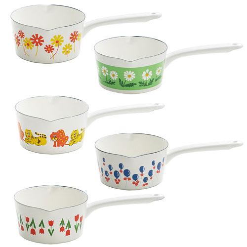 IH対応 ホーロー片手鍋15cm ミルクパン 片手鍋 レトロ調 ホーロー鍋 ガス火 琺瑯鍋 アデリア...