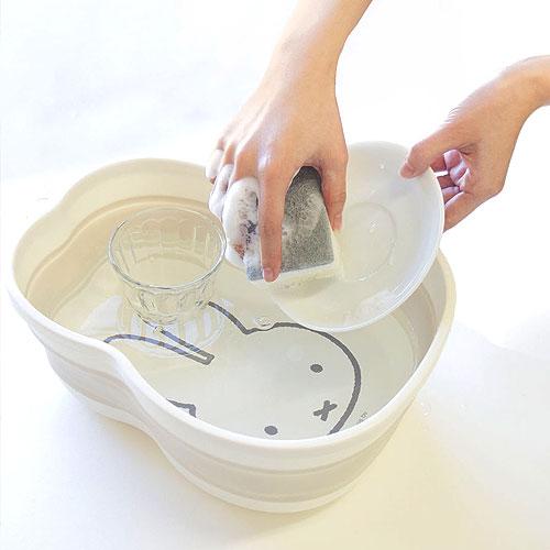 ミッフィー折りたたみ洗い桶 キッチン 洗濯 シリコンバケツ つけ置き ダイカット miffy ミッフ...