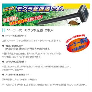 ソーラー充電式モグラ撃退器2本組 薬剤不要!音...の詳細画像1