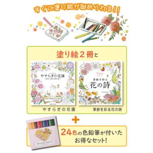 大人の塗り絵セット 色鉛筆24色付き 猫 新装...の詳細画像2