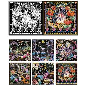 スクラッチアート 夢いっぱいの薔薇の花園 大人...の詳細画像4