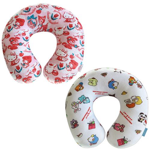 ネックピロー 飛行機 首枕 サンリオ×SWIMMERコラボ もちもち キャラクター 子供 トラベルグ...
