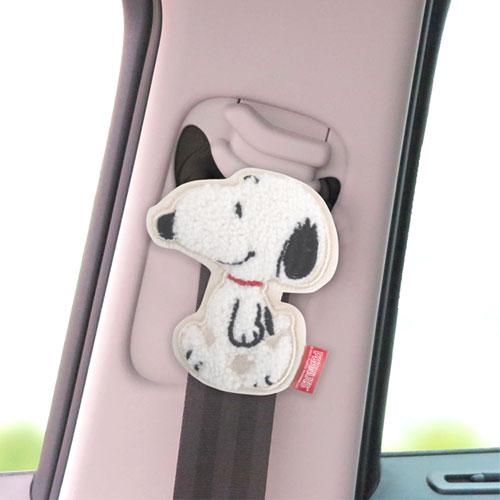 スヌーピー シートベルトストッパー カーアクセサリー マスコット かわいい カー用品 車用品 子供 ...