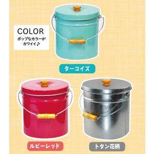 丸形トタン米びつ6kg おしゃれな米びつ ペッ...の詳細画像2
