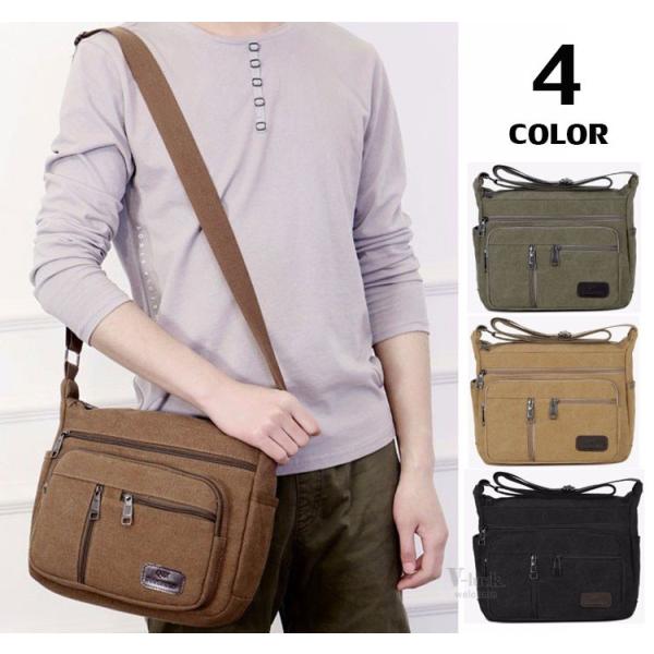 メンズバック ショルダーバッグ 無地 バック メンズファッション 肩掛け ショルダー サコッシュバッ...